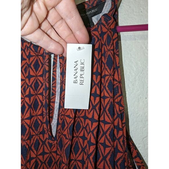 NWT Banana Republic Women's Geometric Keyhole Halter Blouson Romper Small - Picture 10 of 12